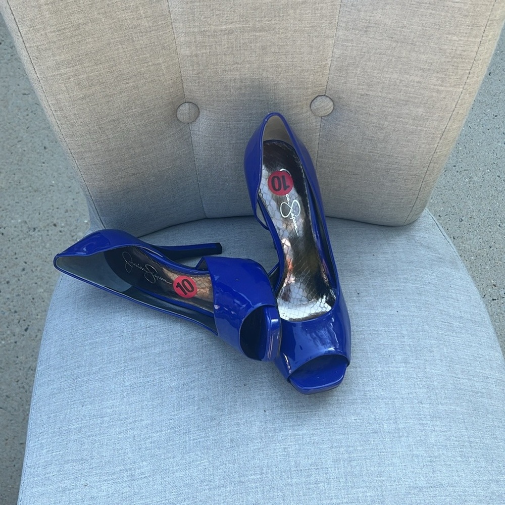 Jessica Simpson Blue Heels Sleek Design Size 10